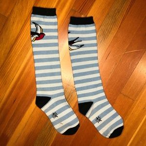 Sock It To Me striped sparrow knee socks 5-10